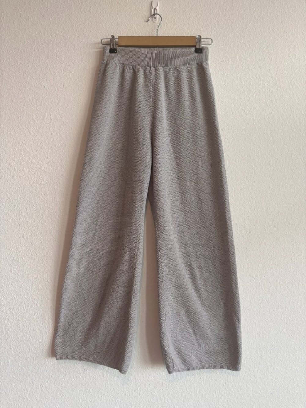 LILLUSORY Grey Ribbed Knit 2-Piece Lounge Set Size M